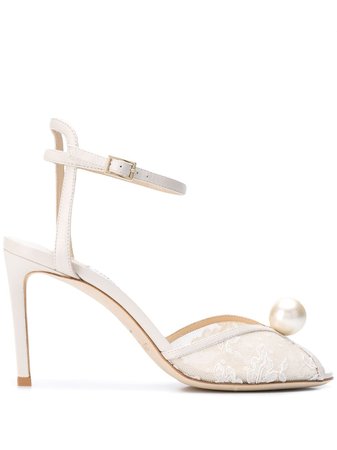 Jimmy Choo, Sacora 85Mm Pearl-Embellished Sandals