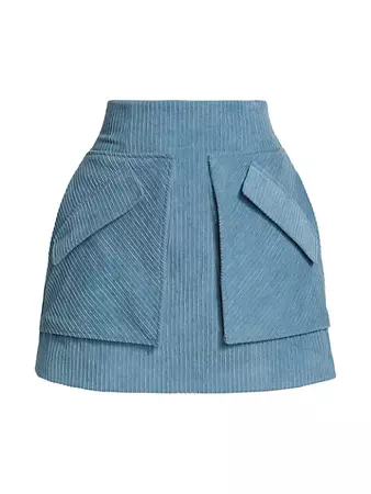 Shop AKNVAS Cherry Corduroy A-Line Mini skirt | Saks Fifth Avenue