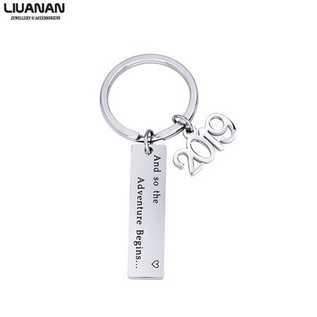 2019 Graduation Keychain Stainless Steel Key Ring "And So the Adventure Begins" Engraved Inspirational Keyring-in Key Chains from Jewelry & Accessories on Aliexpress.com | Alibaba Group