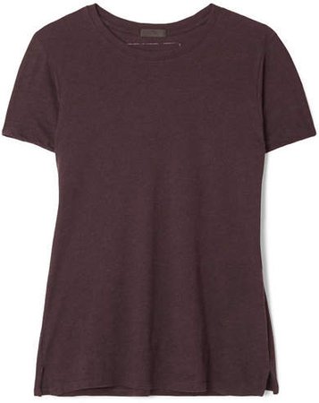 Schoolboy Slub Pima Cotton And Modal-blend Jersey T-shirt - Burgundy