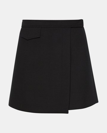 Bi-Stretch Snap Mini Skirt | Theory