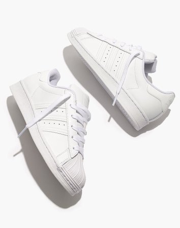 Adidas Superstar Lace-Up Sneakers in White
