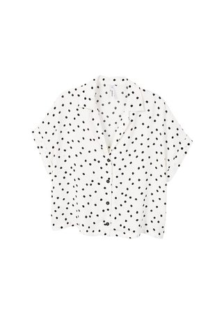 MANGO Polka-dot print blouse