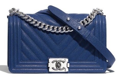 Blue Chanel handbag