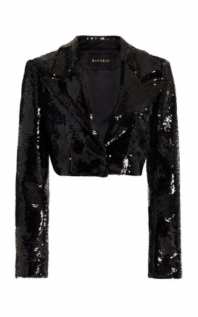 Cropped Sequined Blazer By Rasario | Moda Operandi