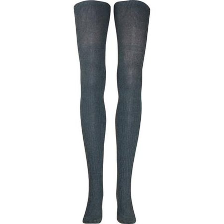 Cable Over The Knee Socks in Charcoal Gray - Poppysocks