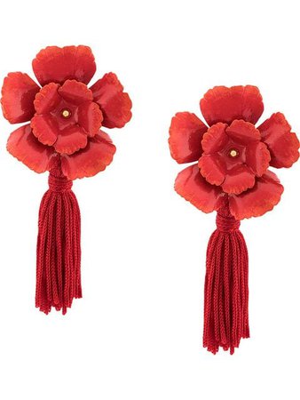 Jennifer Behr floral tassel earrings