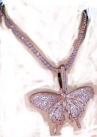 by Lolita Cuban butterfly pink necklace