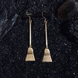 wild fancy design etsy broom earrings