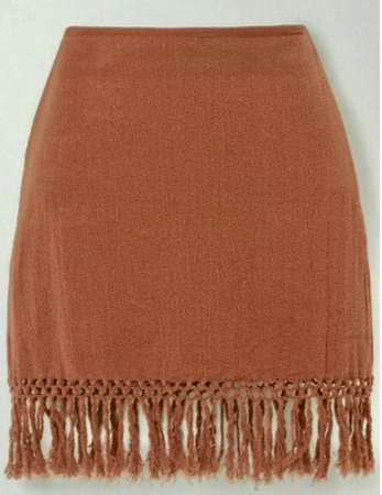 tan skirt with fringe