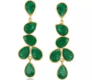 green gemstone drop earrings - Google Search