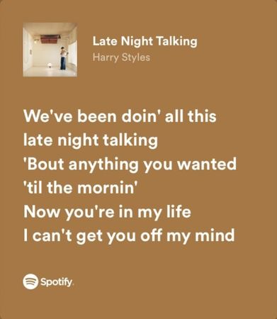 late night talking lyrics