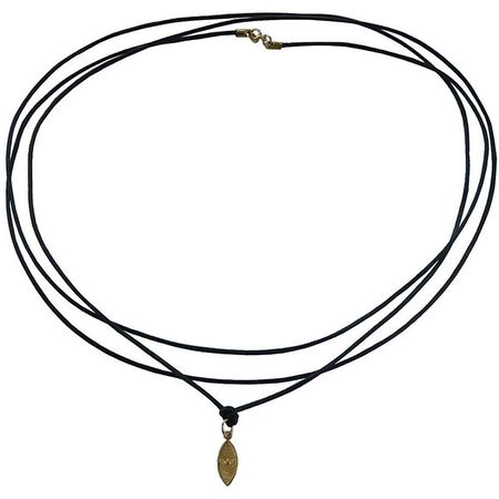 black cord necklace