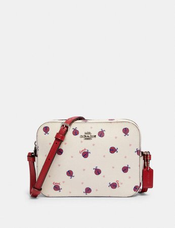 COACH: Mini Camera Bag With Ladybug Print
