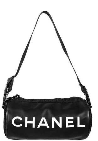 Chanel fall 2000 logo roll bag - black bag