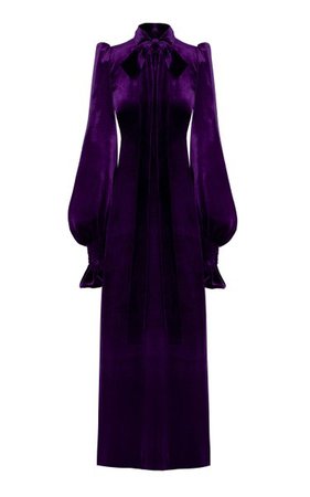 The Fortune Teller Velvet Tie-Neck Maxi Dress By The Vampire's Wife | Moda Operandi