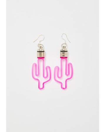 LED Cactus Earrings