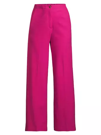 Shop Seventy High-Waisted Wool-Blend Trousers | Saks Fifth Avenue