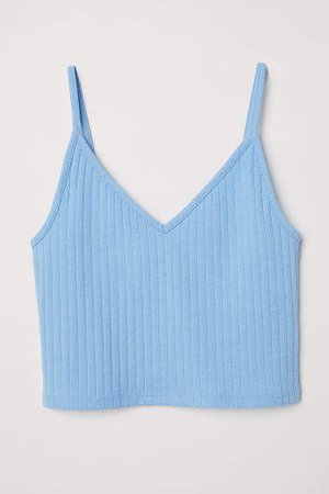 Short Jersey Camisole Top - Blue