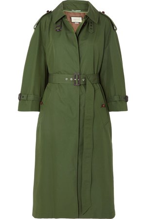 Gucci | Oversized cotton-blend gabardine trench coat | NET-A-PORTER.COM