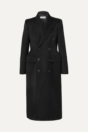 Balenciaga | Hourglass double-breasted wool-blend gabardine coat | NET-A-PORTER.COM