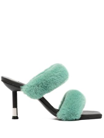 Senso Quisha faux-shearling 90mm Sandals - Farfetch