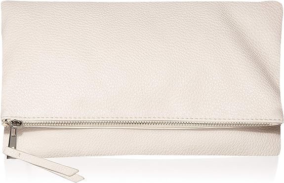 Amazon.com: The Drop Women's Southampton Zipper Foldover Clutch, Ivory, One Size : Clothing, Shoes & Jewelry