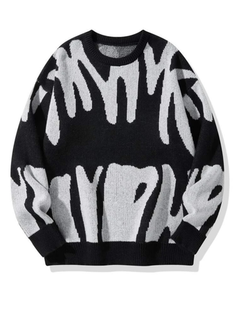 SHEIN manfinity EMRG men graphic pattern sweater