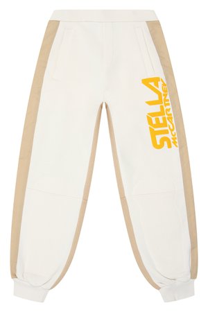 Спортивные брюки из хлопка Stella McCartney Брюки Белый на BABOCHKA.RU