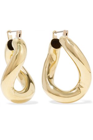 Laura Lombardi | Anima gold-tone hoop earrings | NET-A-PORTER.COM