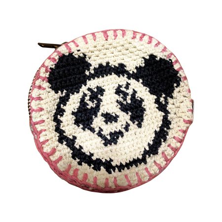 hysteric glamour panda knit coin bag