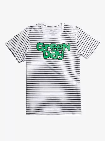 Green Day Logo Striped T-Shirt