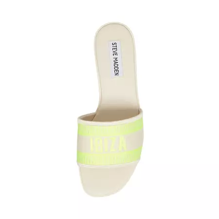KNOX Yellow Neon Slide Sandal | Women's Sandals – Steve Madden