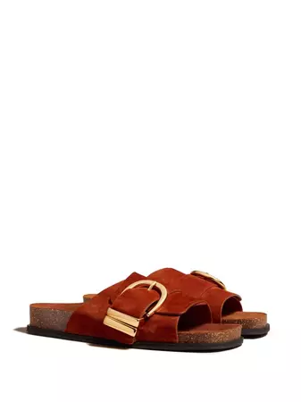 Shop KHAITE Thompson suede sandals with Express Delivery - FARFETCH