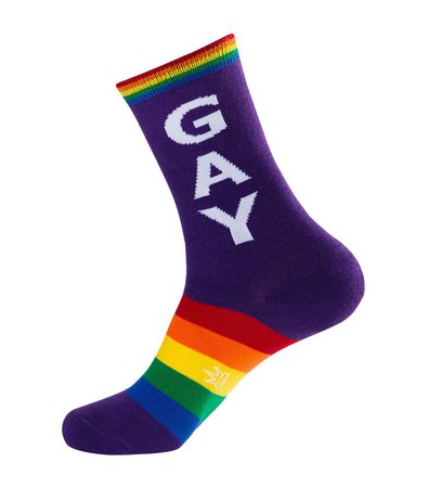 Unisex Gay Socks, Purple Rainbow | Joy Of Socks