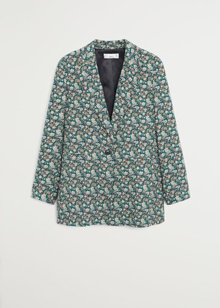 Printed blazer - Women | Mango USA green