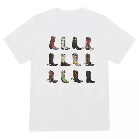 Cowboy Boots Graphic Tee | AESTHETIC CLOTHES – Boogzel Clothing