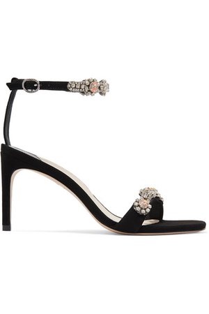 Sophia Webster | Aaliyah crystal-embellished suede sandals | NET-A-PORTER.COM