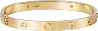 LOVE bracelet, 4 diamonds - Yellow gold, diamonds - Cartier