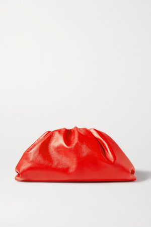 The Pouch Large Gathered Leather Clutch