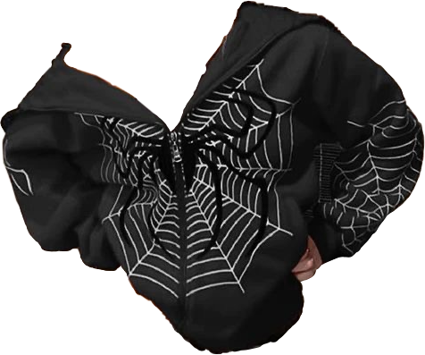 spiderweb zip up hoodie