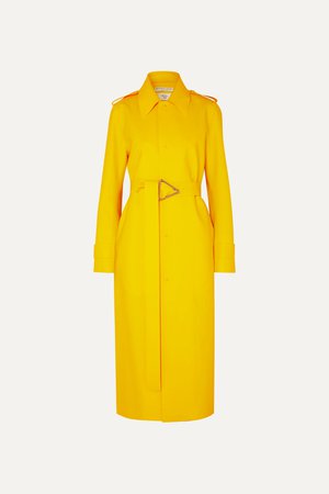 Yellow PU trench coat | Bottega Veneta | NET-A-PORTER