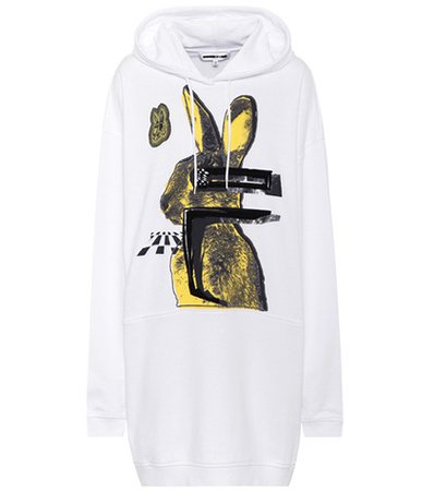 Glitch Bunny cotton hoodie dress