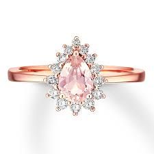 morganite rose gold diamond engagement ring