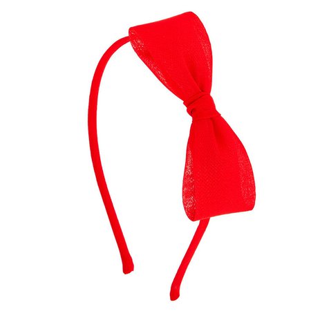 Structured Red Bow Headband | Claire's US