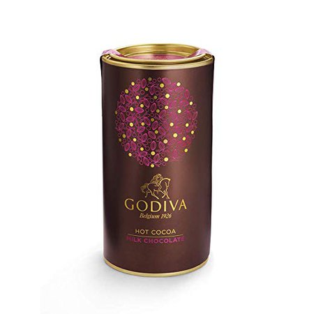 Amazon.com : Godiva Chocolatier Milk Chocolate Gourmet Hot Cocoa Canister, Hot Chocolate Mix, 10 Servings, 13 Oz : Grocery & Gourmet Food