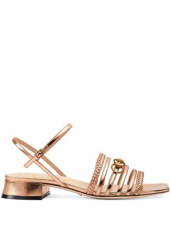 Shop Gucci horsebit detail 25mm sandals with Express Delivery - FARFETCH
