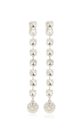 Silver-Tone Crystal Earrings By Alessandra Rich | Moda Operandi