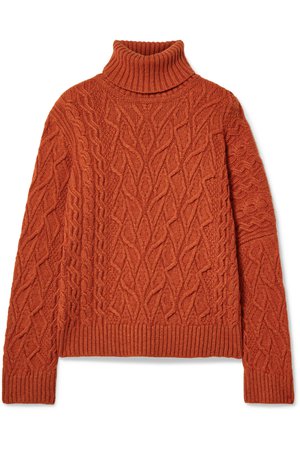 Loro Piana | Cable-knit cashmere turtleneck sweater | NET-A-PORTER.COM