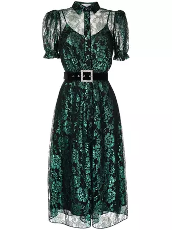 Rebecca Vallance Pixie lace-overlay Midi Dress - Farfetch